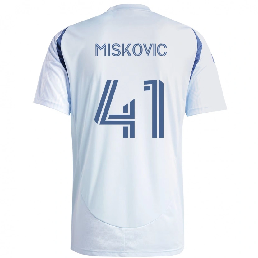 Danxen Niño Camiseta Mihajlo Miskovic #41 Rojo Blanco 2ª Equipación 2025/26 La Camisa México
