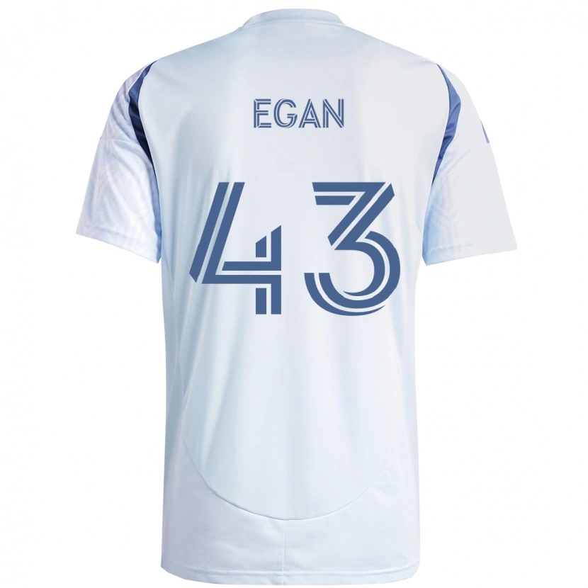 Danxen Niño Camiseta Noah Egan #43 Rojo Blanco 2ª Equipación 2025/26 La Camisa México
