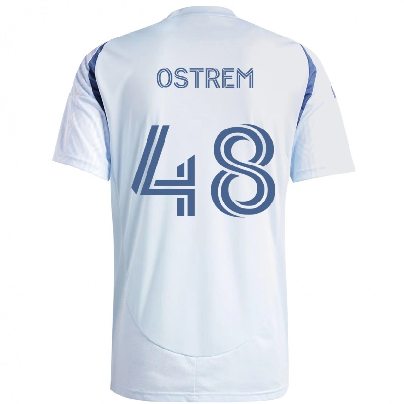 Danxen Niño Camiseta Charlie Ostrem #48 Rojo Blanco 2ª Equipación 2025/26 La Camisa México