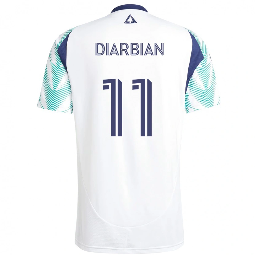Danxen Niño Camiseta Gevork Diarbian #11 Blanco Azul 2ª Equipación 2025/26 La Camisa México