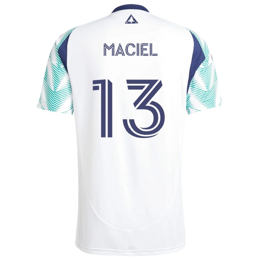 Danxen Niño Camiseta Maciel #13 Blanco Azul 2ª Equipación 2025/26 La Camisa México