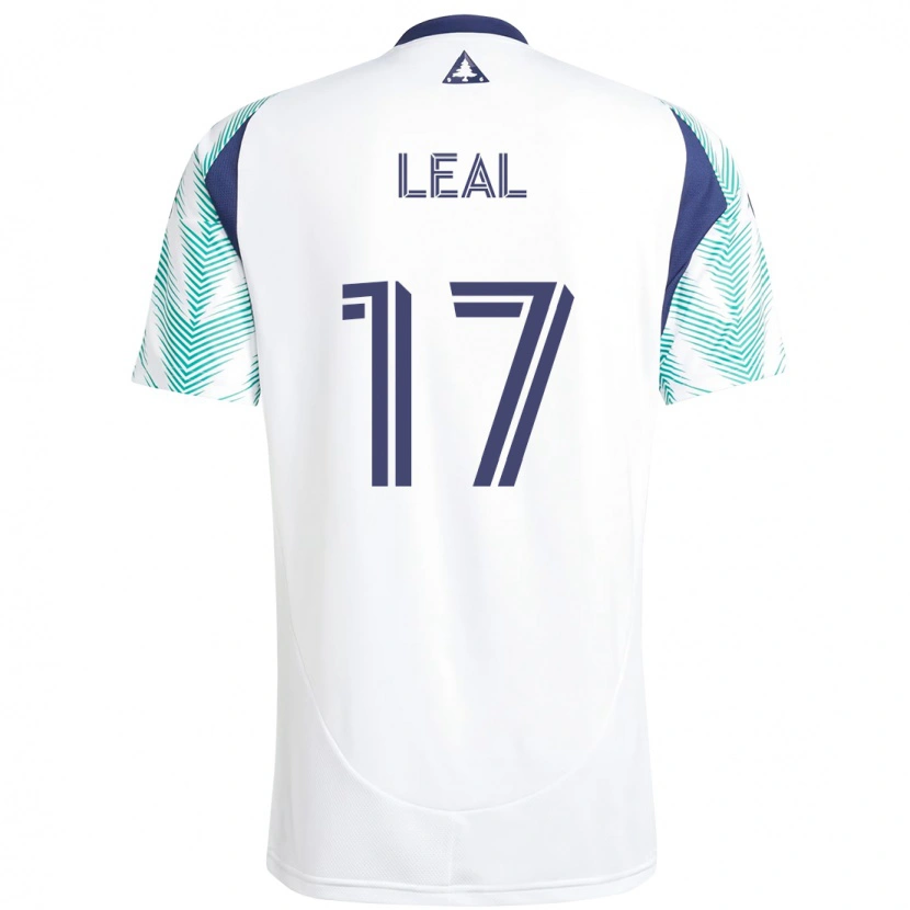 Danxen Niño Camiseta Patrick Leal #17 Blanco Azul 2ª Equipación 2025/26 La Camisa México