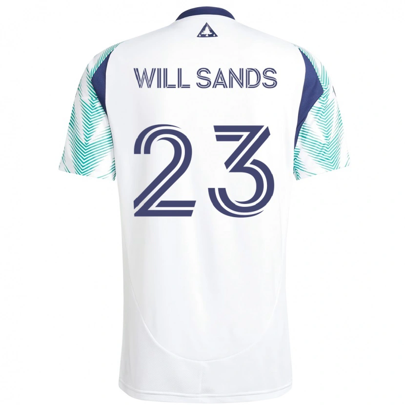 Danxen Niño Camiseta Will Sands #23 Blanco Azul 2ª Equipación 2025/26 La Camisa México