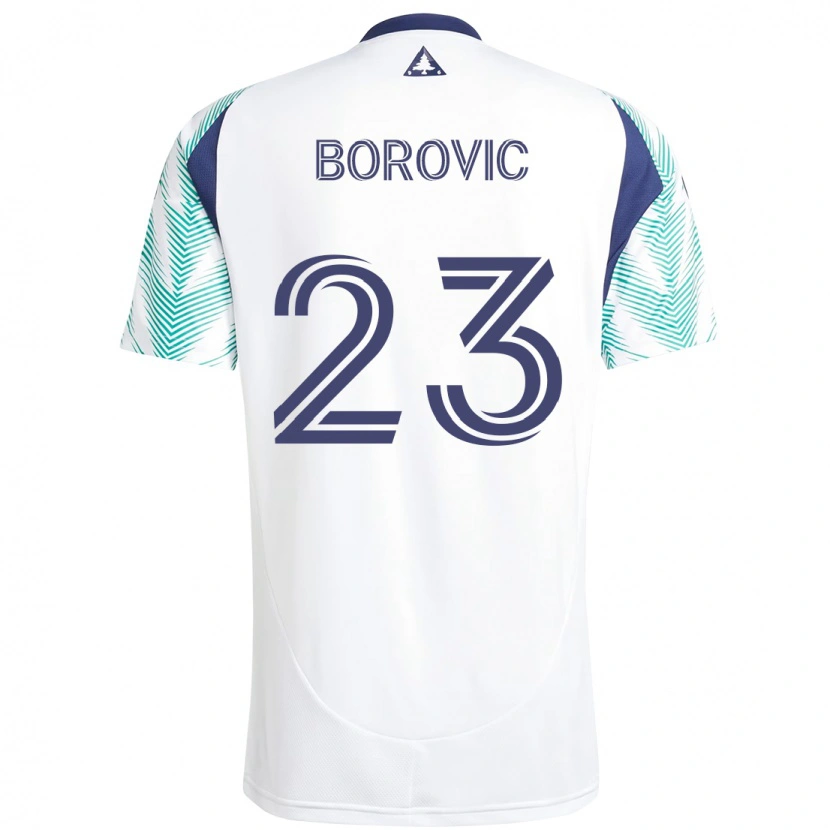 Danxen Niño Camiseta Luka Borovic #23 Blanco Azul 2ª Equipación 2025/26 La Camisa México