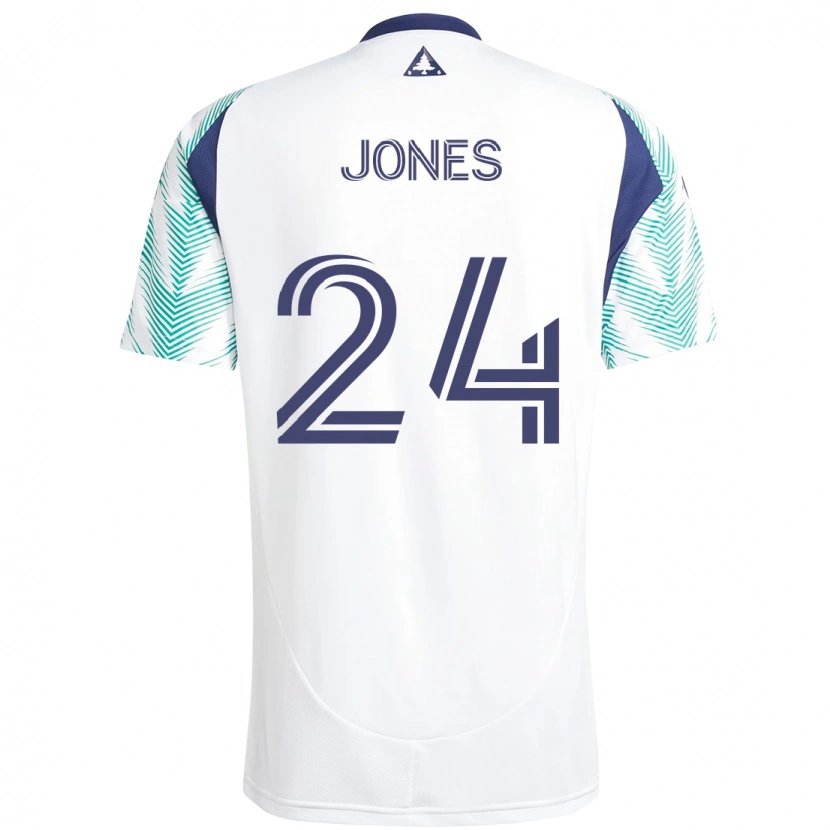 Danxen Niño Camiseta Dejuan Jones #24 Blanco Azul 2ª Equipación 2025/26 La Camisa México