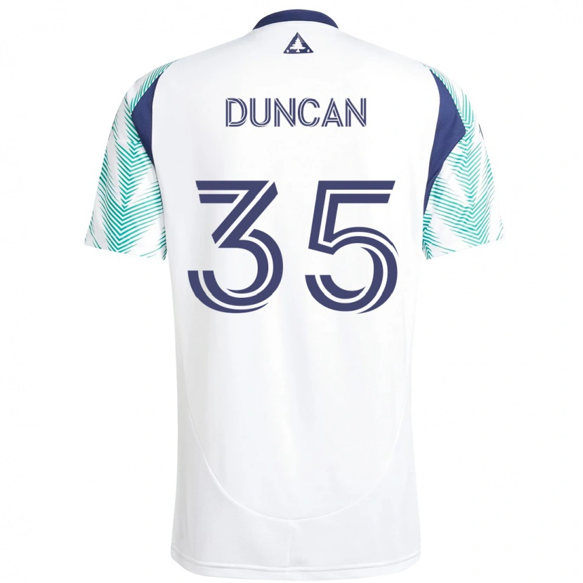 Danxen Niño Camiseta Nakye Greenidge-Duncan #35 Blanco Azul 2ª Equipación 2025/26 La Camisa México