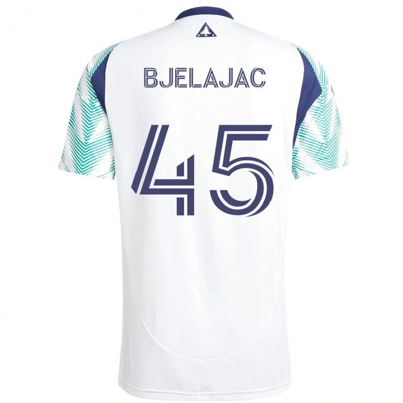 Danxen Niño Camiseta Andrej Bjelajac #45 Blanco Azul 2ª Equipación 2025/26 La Camisa México