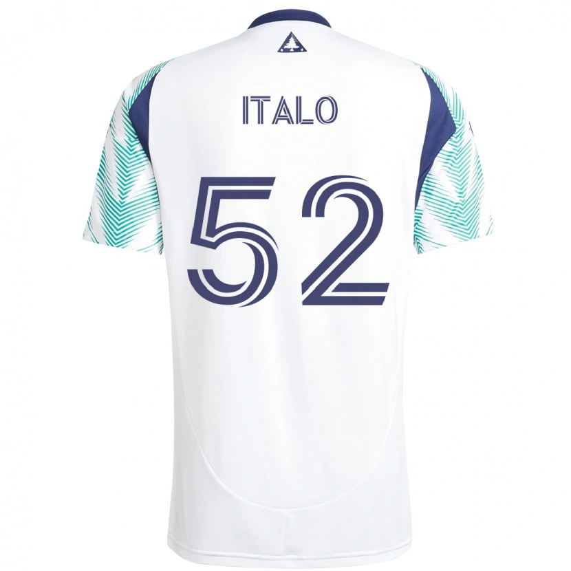 Danxen Niño Camiseta Ítalo #52 Blanco Azul 2ª Equipación 2025/26 La Camisa México