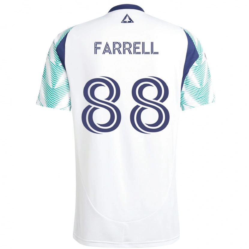 Danxen Niño Camiseta Andrew Farrell #88 Blanco Azul 2ª Equipación 2025/26 La Camisa México