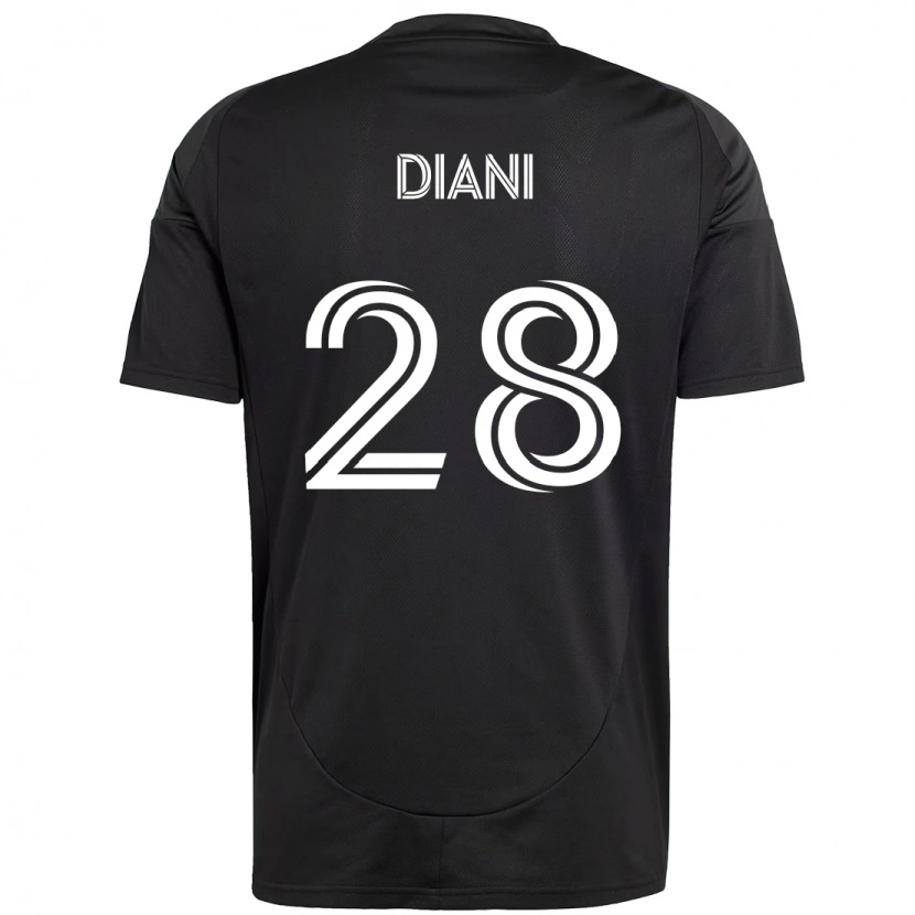 Danxen Niño Camiseta Djibril Diani #28 Negro Blanco 2ª Equipación 2025/26 La Camisa México
