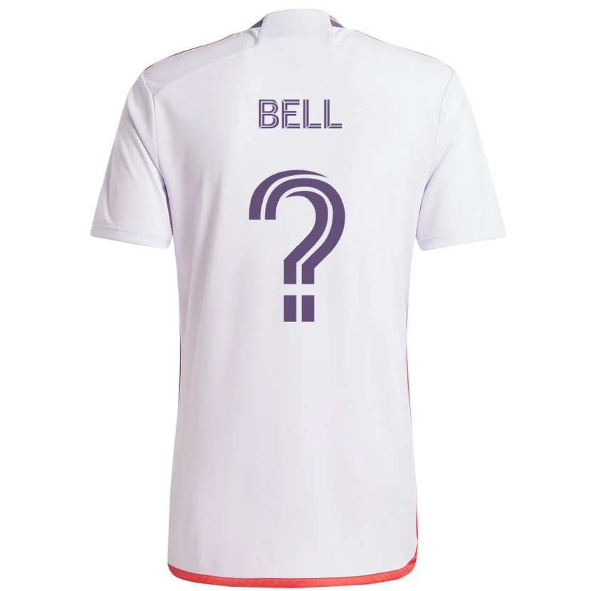 Danxen Niño Camiseta Dominic Bell #0 Morado Blanco 2ª Equipación 2025/26 La Camisa México