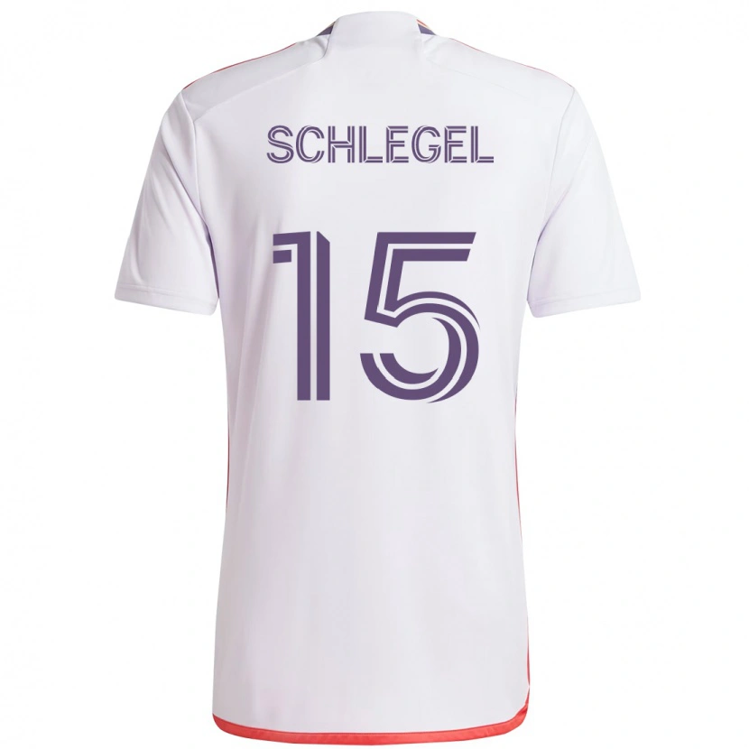 Danxen Niño Camiseta Rodrigo Schlegel #15 Morado Blanco 2ª Equipación 2025/26 La Camisa México