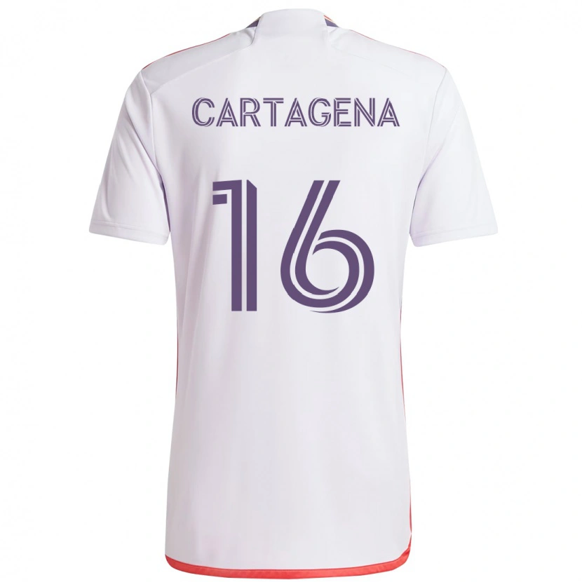 Danxen Niño Camiseta Wilder Cartagena #16 Morado Blanco 2ª Equipación 2025/26 La Camisa México