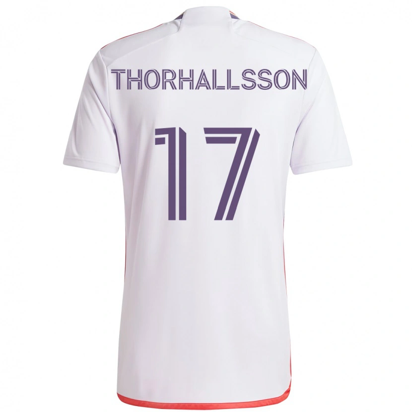 Danxen Niño Camiseta Dagur Dan Thórhallsson #17 Morado Blanco 2ª Equipación 2025/26 La Camisa México