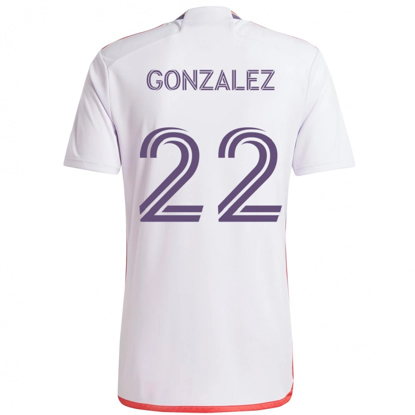 Danxen Niño Camiseta Gastón González #22 Morado Blanco 2ª Equipación 2025/26 La Camisa México