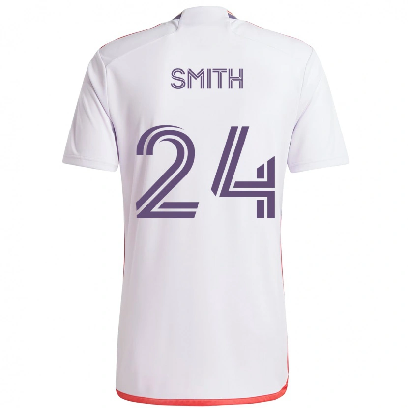 Danxen Niño Camiseta Kyle Smith #24 Morado Blanco 2ª Equipación 2025/26 La Camisa México
