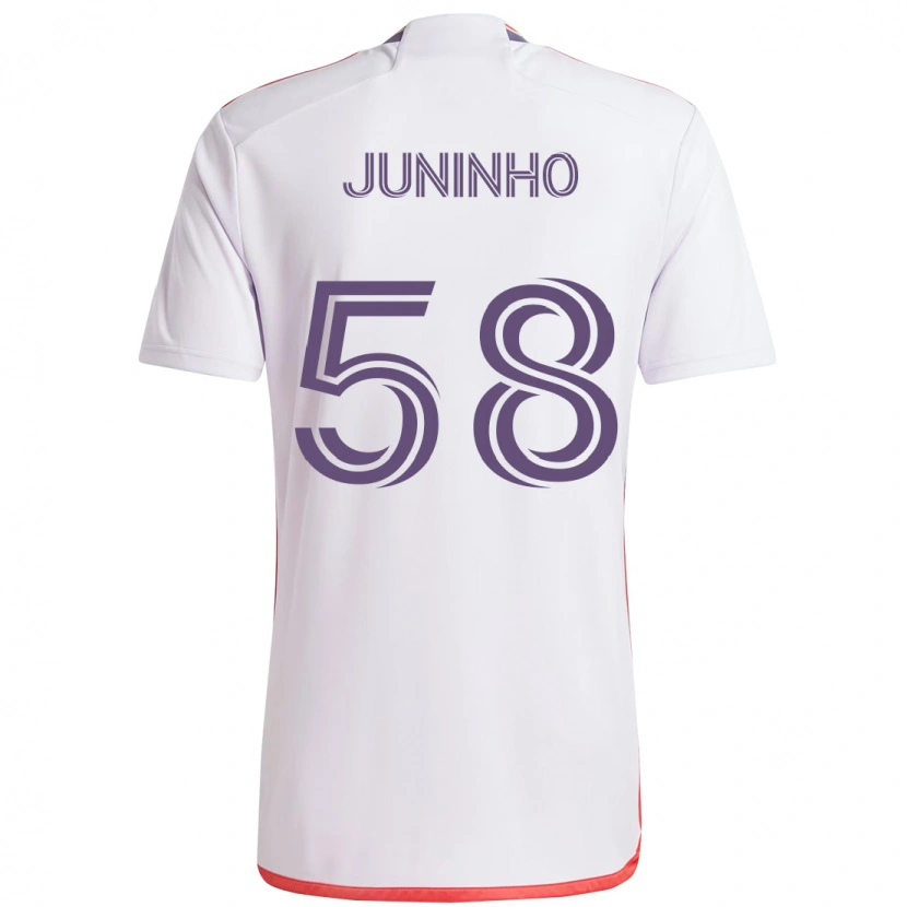 Danxen Niño Camiseta Juninho #58 Morado Blanco 2ª Equipación 2025/26 La Camisa México