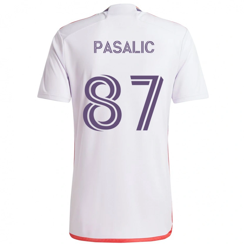 Danxen Niño Camiseta Marco Pasalic #87 Morado Blanco 2ª Equipación 2025/26 La Camisa México