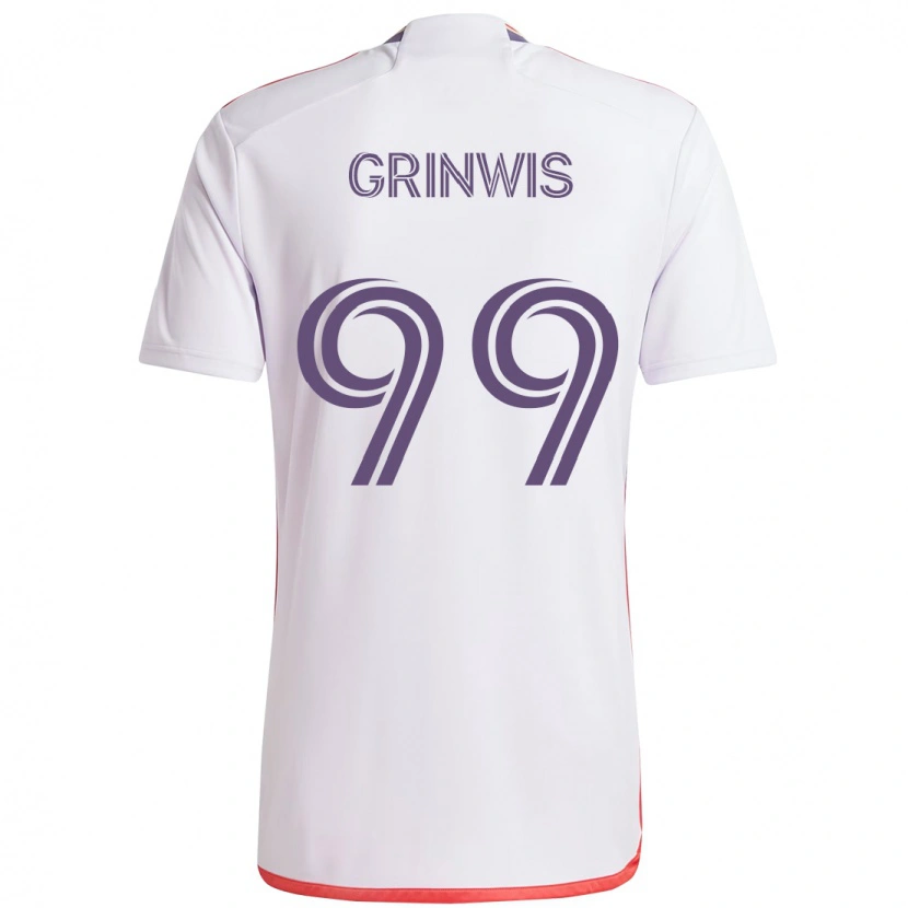 Danxen Niño Camiseta Adam Grinwis #99 Morado Blanco 2ª Equipación 2025/26 La Camisa México