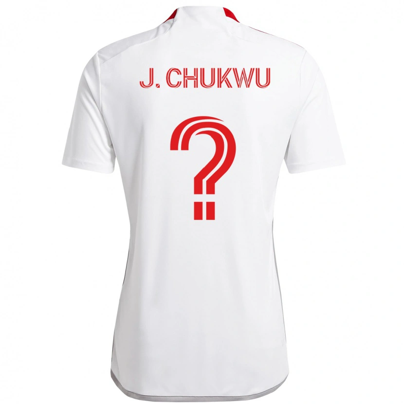 Danxen Niño Camiseta Joses Chukwu #0 Blanco Rojo 2ª Equipación 2025/26 La Camisa México