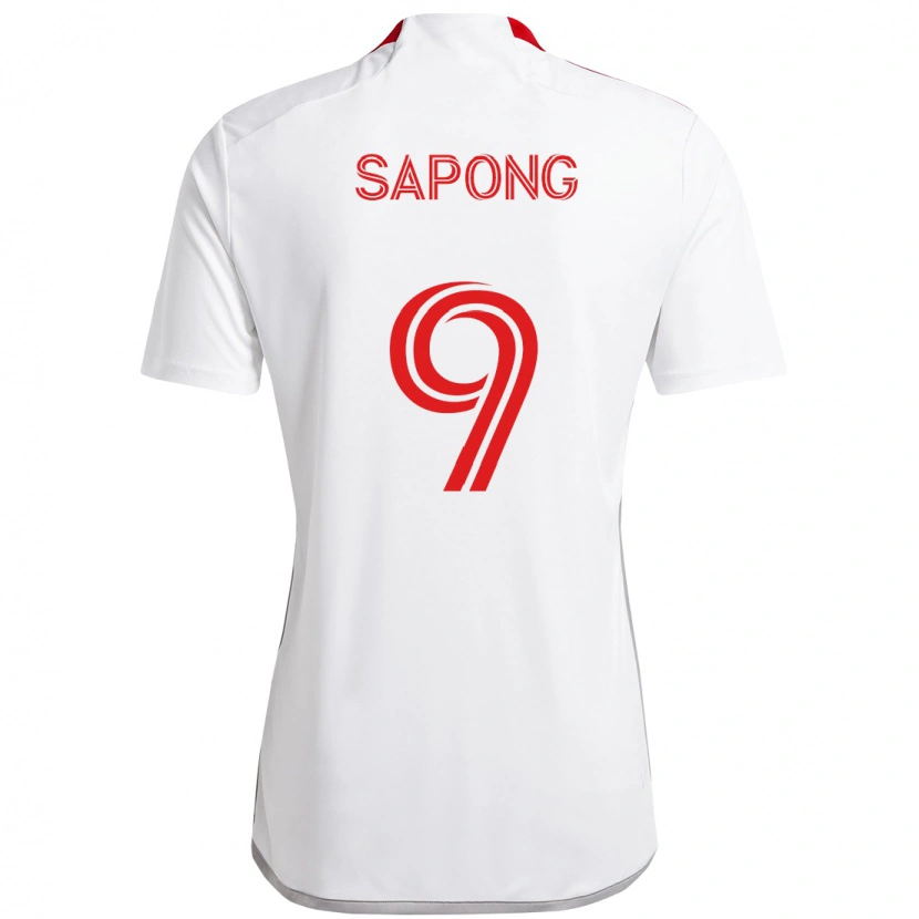 Danxen Niño Camiseta C.j. Sapong #9 Blanco Rojo 2ª Equipación 2025/26 La Camisa México