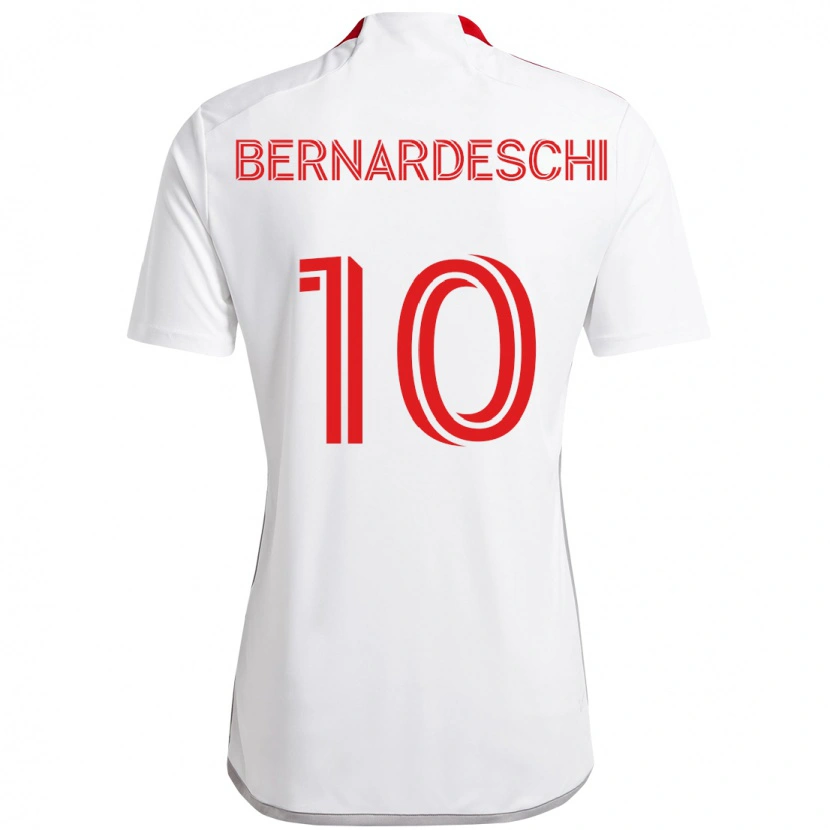Danxen Niño Camiseta Federico Bernardeschi #10 Blanco Rojo 2ª Equipación 2025/26 La Camisa México