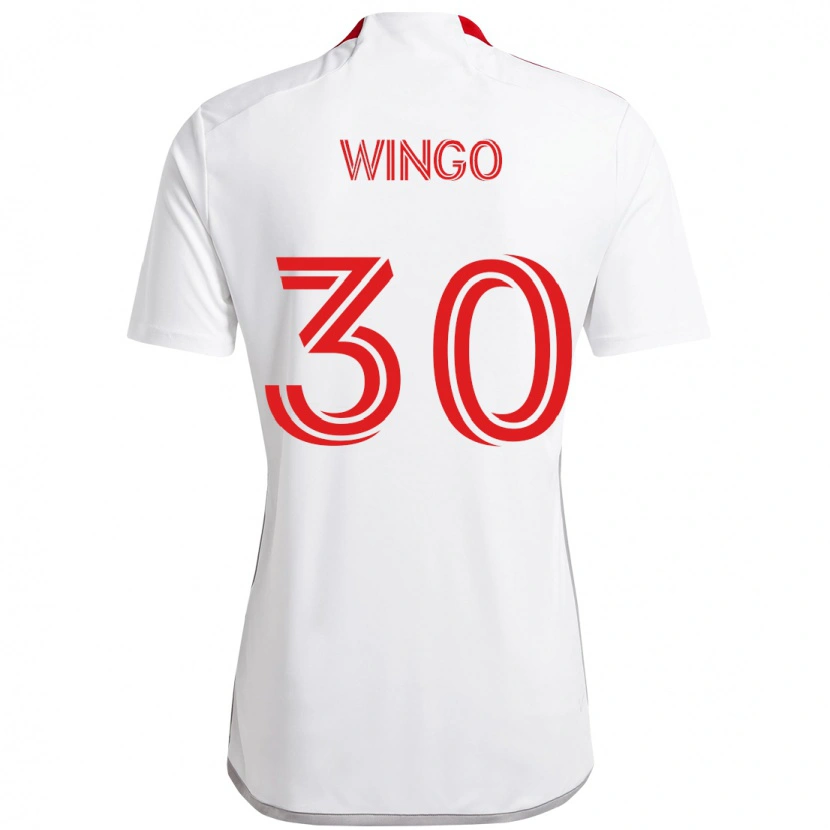 Danxen Niño Camiseta Henry Wingo #30 Blanco Rojo 2ª Equipación 2025/26 La Camisa México