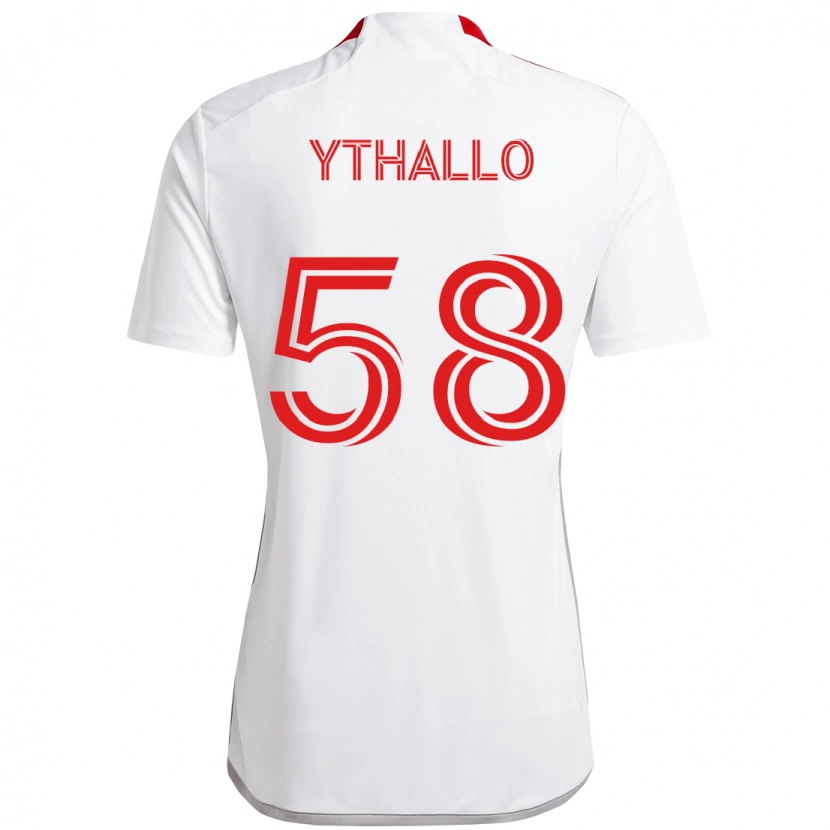 Danxen Niño Camiseta Ythallo #58 Blanco Rojo 2ª Equipación 2025/26 La Camisa México