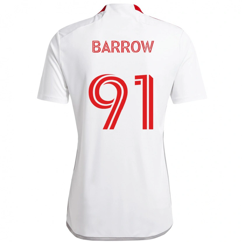 Danxen Niño Camiseta Dékwon Barrow #91 Rojo Blanco 2ª Equipación 2025/26 La Camisa México