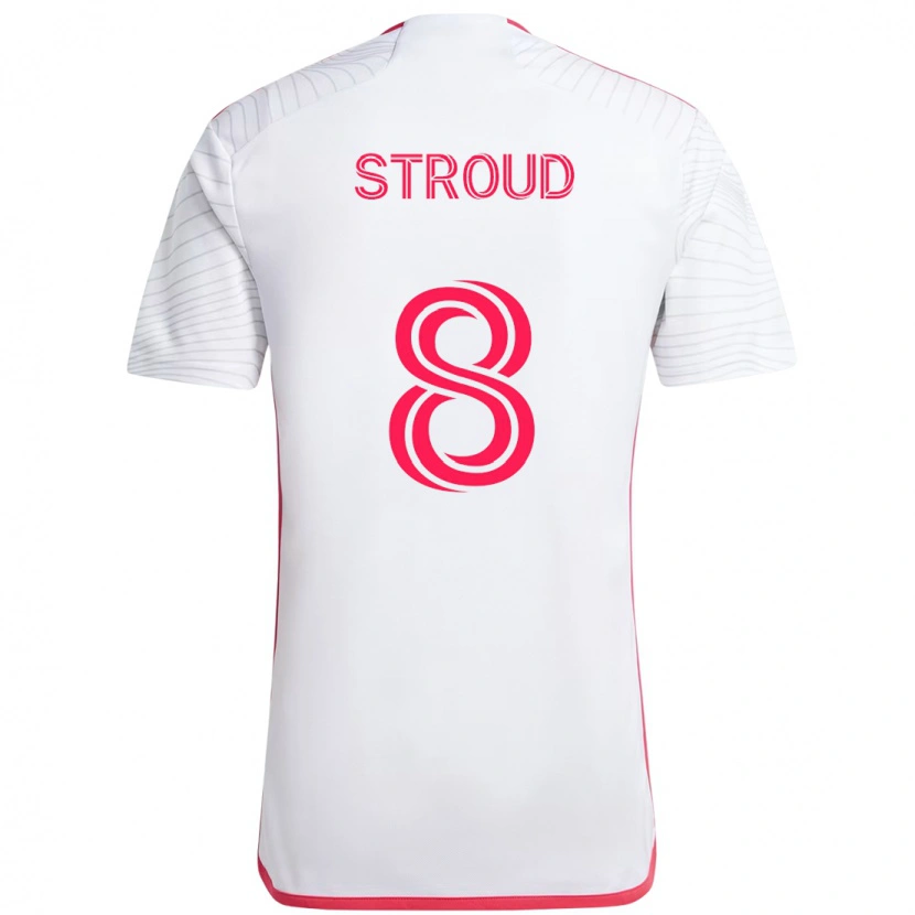 Danxen Niño Camiseta Jared Stroud #8 Blanco Magenta 2ª Equipación 2025/26 La Camisa México
