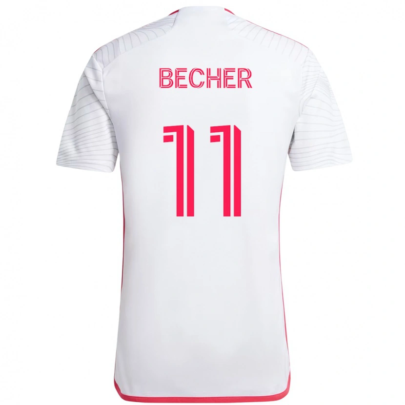 Danxen Niño Camiseta Simon Becher #11 Blanco Magenta 2ª Equipación 2025/26 La Camisa México