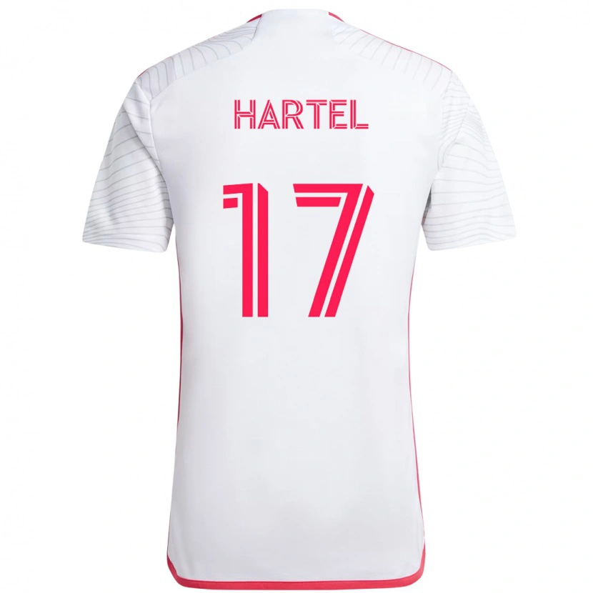 Danxen Niño Camiseta Marcel Hartel #17 Blanco Magenta 2ª Equipación 2025/26 La Camisa México
