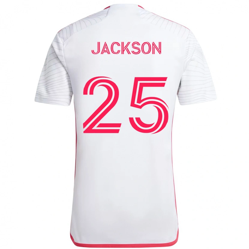 Danxen Niño Camiseta Aziel Jackson #25 Blanco Magenta 2ª Equipación 2025/26 La Camisa México