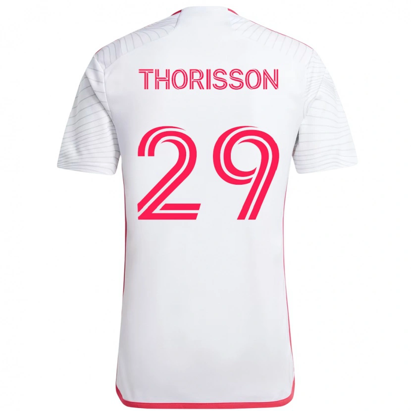 Danxen Niño Camiseta Nökkvi Thórisson #29 Blanco Magenta 2ª Equipación 2025/26 La Camisa México