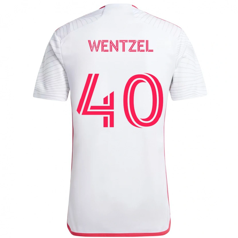 Danxen Niño Camiseta Michael Wentzel #40 Blanco Magenta 2ª Equipación 2025/26 La Camisa México