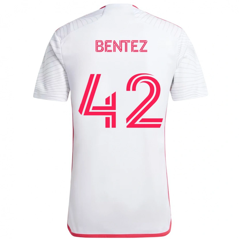 Danxen Niño Camiseta Óscar Benítez #42 Blanco Magenta 2ª Equipación 2025/26 La Camisa México