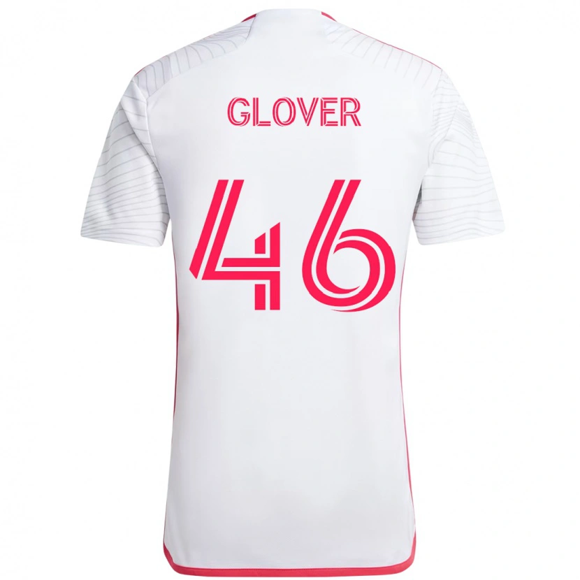 Danxen Niño Camiseta Caden Glover #46 Blanco Magenta 2ª Equipación 2025/26 La Camisa México