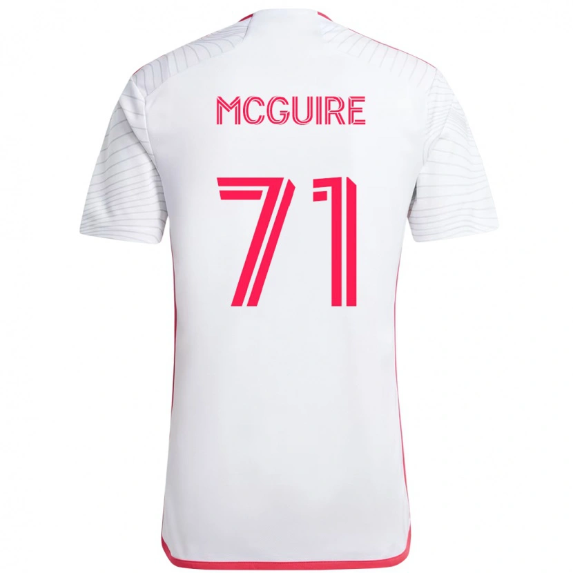 Danxen Niño Camiseta Nolan Mcguire #71 Blanco Magenta 2ª Equipación 2025/26 La Camisa México