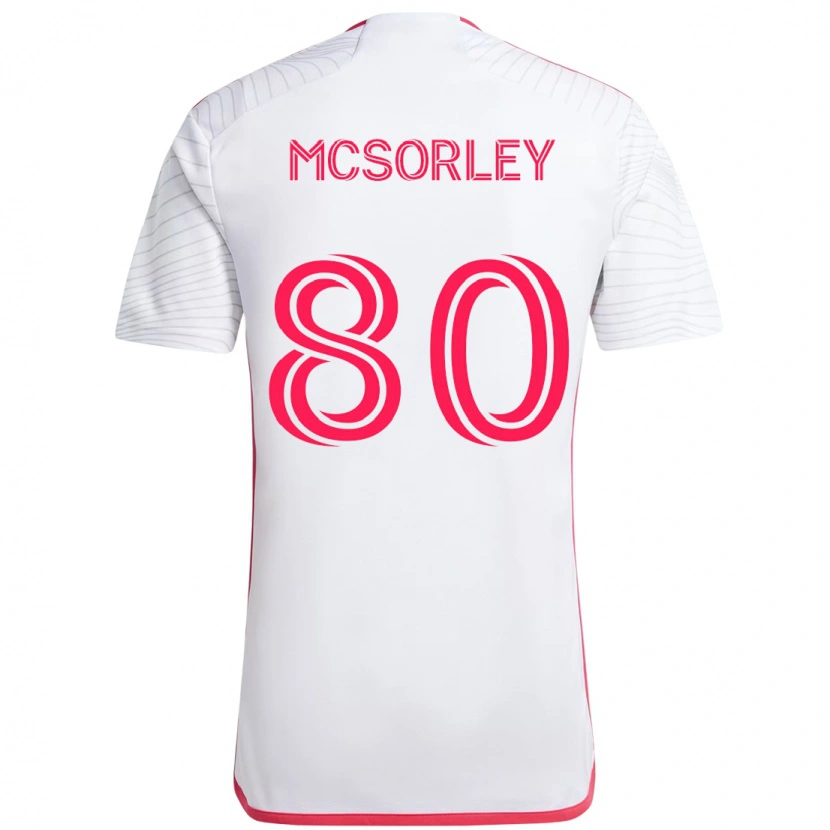 Danxen Niño Camiseta Brendan Mcsorley #80 Blanco Magenta 2ª Equipación 2025/26 La Camisa México
