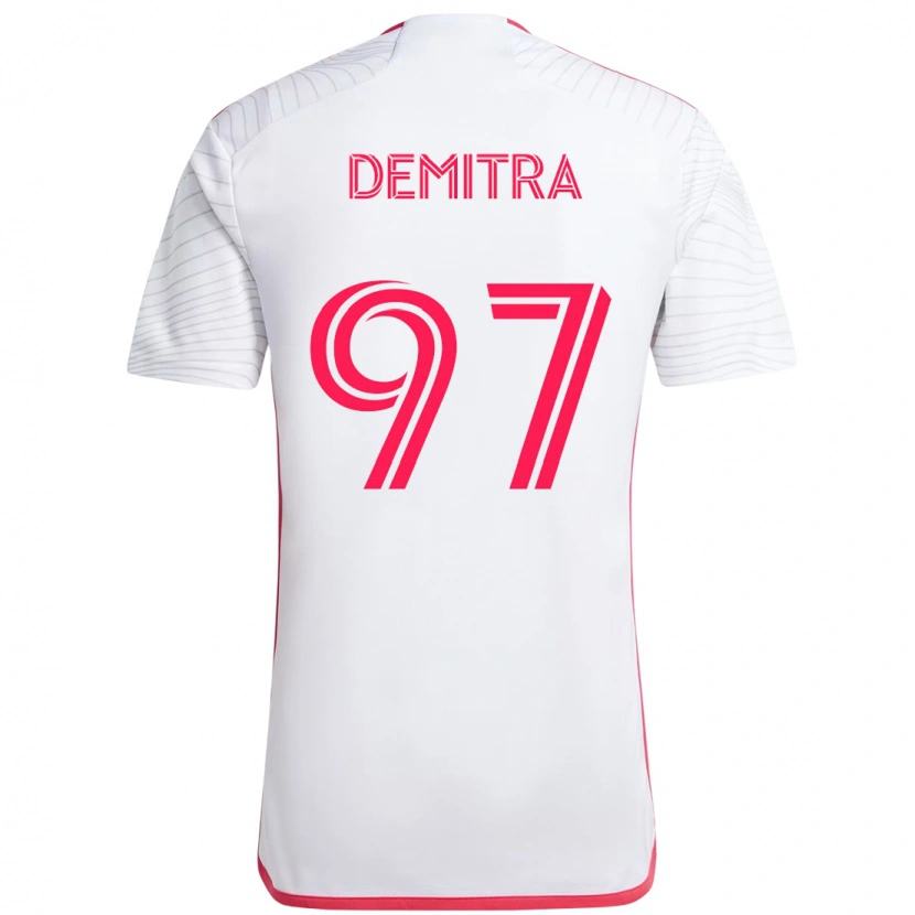 Danxen Niño Camiseta Lucas Demitra #97 Blanco Magenta 2ª Equipación 2025/26 La Camisa México