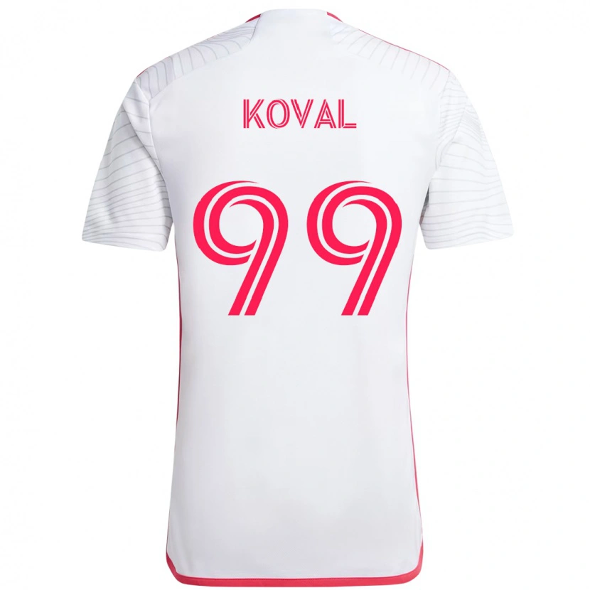 Danxen Niño Camiseta Stanislav Koval #99 Blanco Magenta 2ª Equipación 2025/26 La Camisa México
