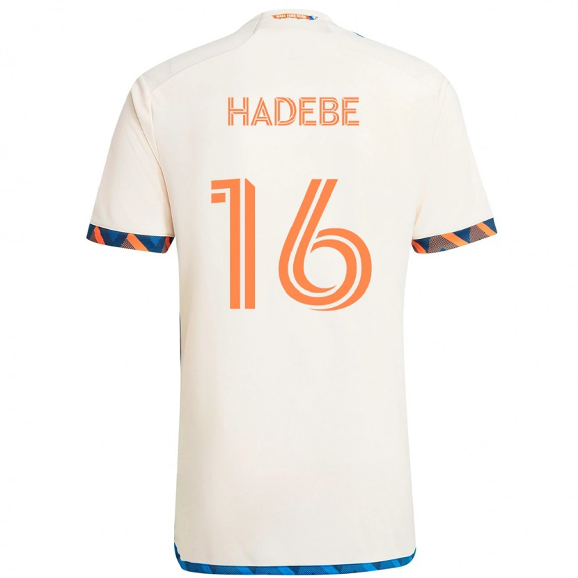 Danxen Niño Camiseta Teenage Hadebe #16 Blanco Azul Naranja 2ª Equipación 2025/26 La Camisa México