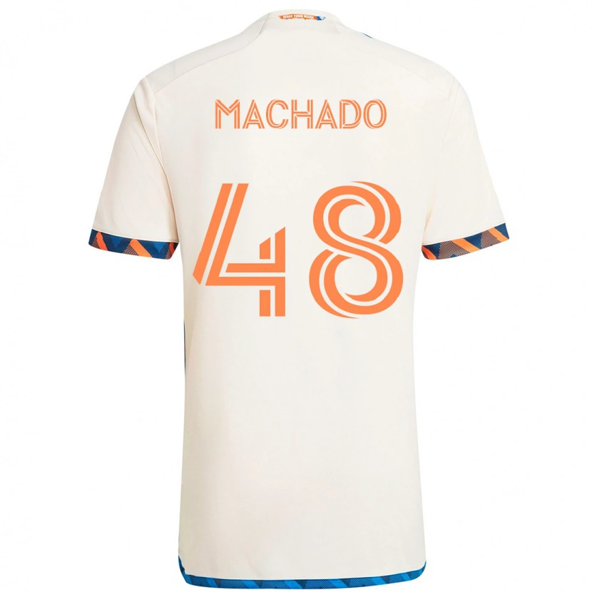 Danxen Niño Camiseta Juan Machado #48 Azul Oscuro Naranja 2ª Equipación 2025/26 La Camisa México