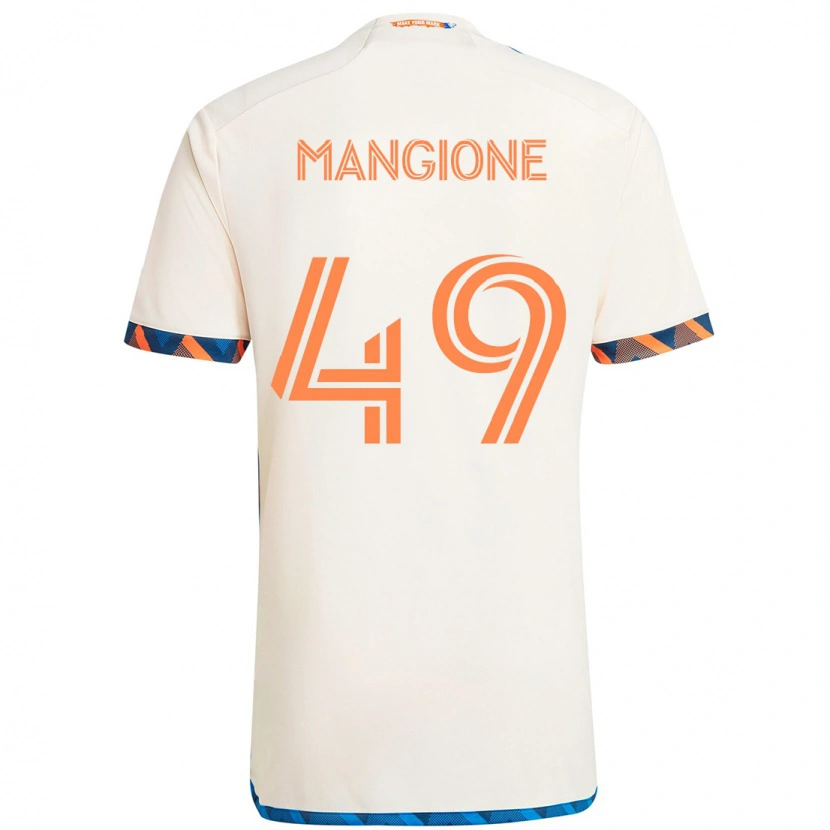Danxen Niño Camiseta Peter Mangione #49 Azul Oscuro Naranja 2ª Equipación 2025/26 La Camisa México