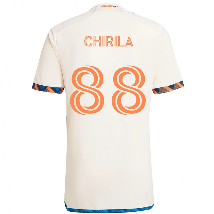Danxen Niño Camiseta Andrei Chirilă #88 Azul Oscuro Naranja 2ª Equipación 2025/26 La Camisa México