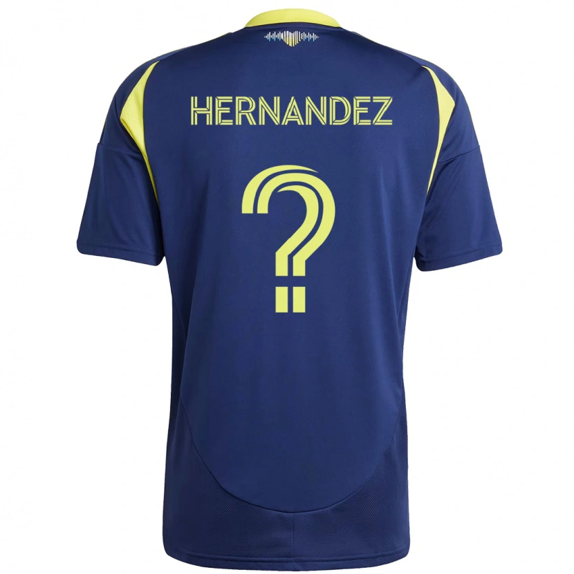 Danxen Niño Camiseta Jonathan Hernández #0 Amarillo Azul Marino 2ª Equipación 2025/26 La Camisa México
