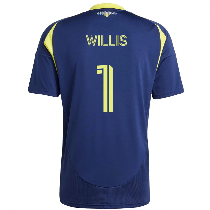 Danxen Niño Camiseta Joe Willis #1 Amarillo Azul Marino 2ª Equipación 2025/26 La Camisa México