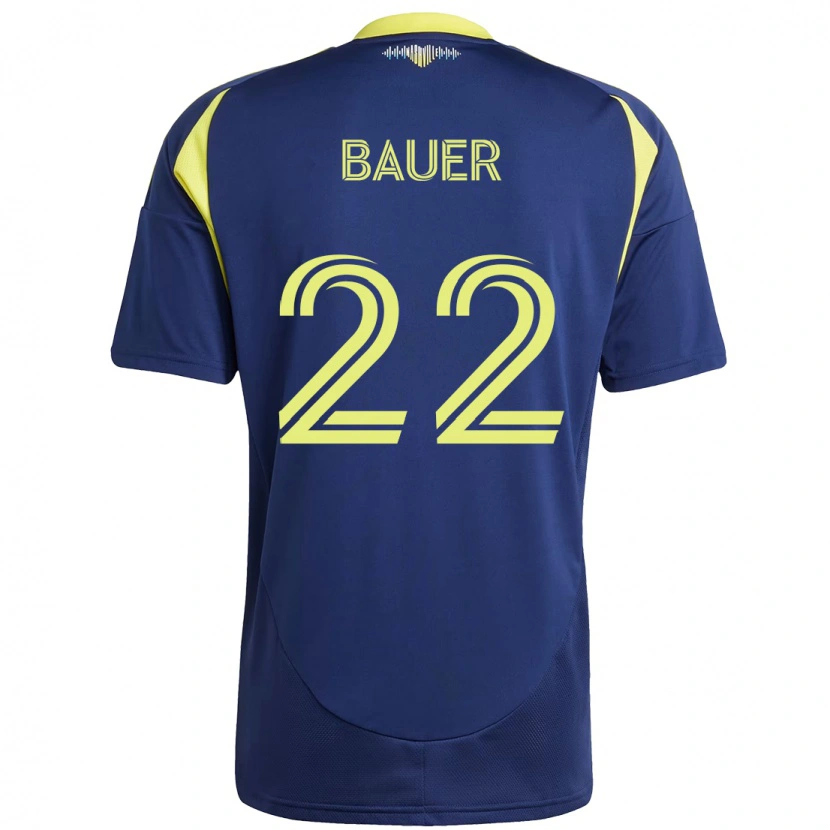 Danxen Niño Camiseta Josh Bauer #22 Amarillo Azul Marino 2ª Equipación 2025/26 La Camisa México