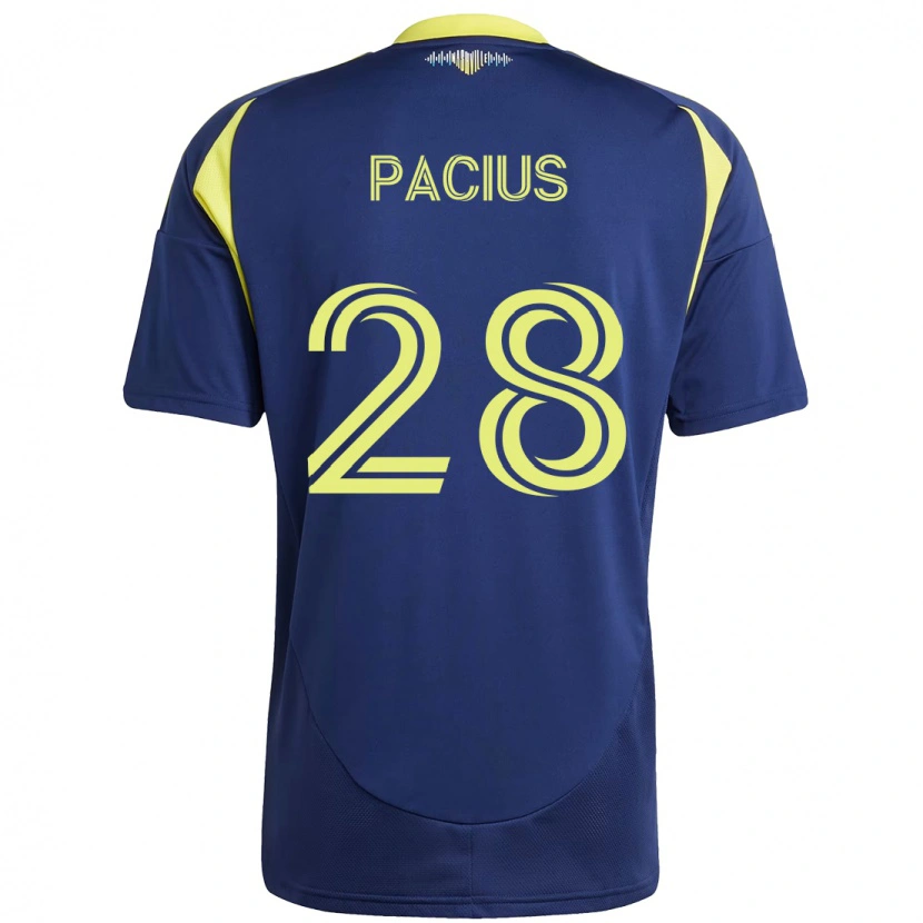 Danxen Niño Camiseta Woobens Pacius #28 Amarillo Azul Marino 2ª Equipación 2025/26 La Camisa México