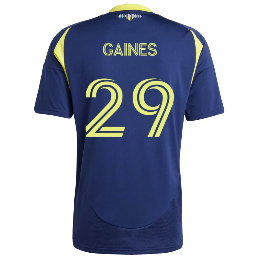 Danxen Niño Camiseta Julian Gaines #29 Amarillo Azul Marino 2ª Equipación 2025/26 La Camisa México